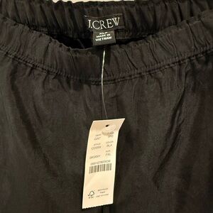 J.Crew Stratus Satin Pants with Texture, Wide Leg